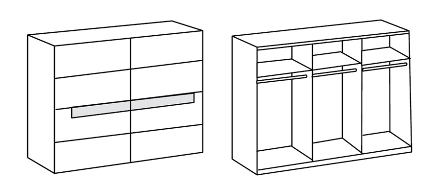 Armoire à portes coulissantes 270 cm